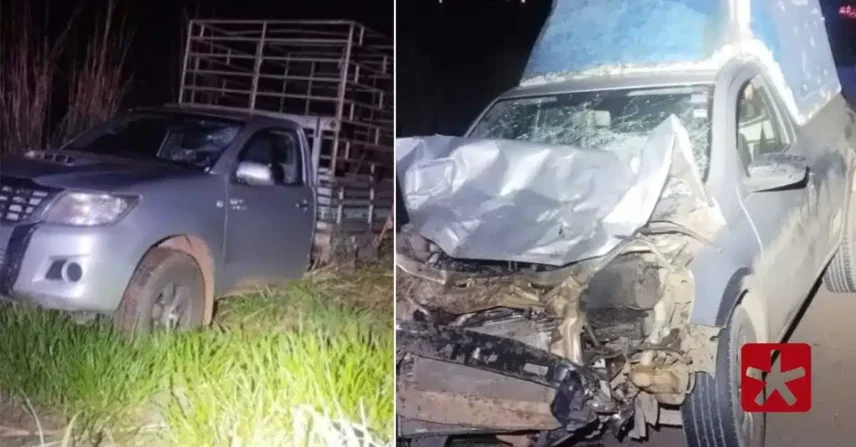 Acidente entre veículos provoca caos após estouro de pneu