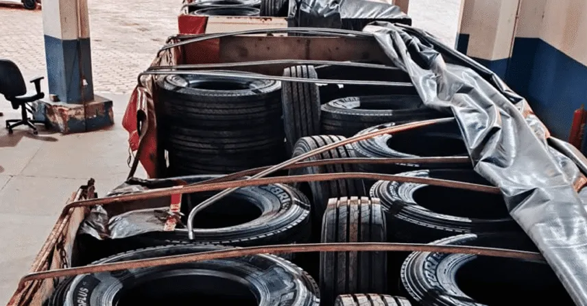 Pneus de R$ 717 mil são retidos em Mato Grosso sem nota fiscal