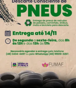 Morro da Fumaça realiza campanha de descarte de pneus