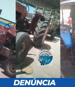 Denúncia: pneus de trator doados são emprestados a fazenda