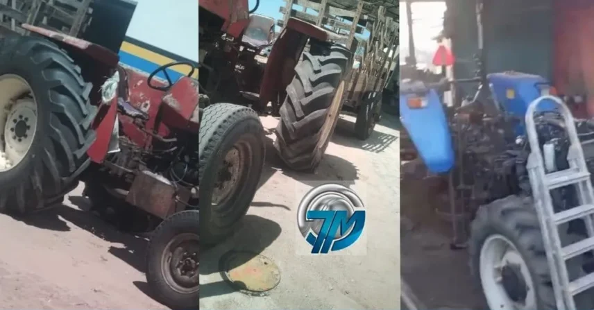 Denúncia: pneus de trator doados são emprestados a fazenda