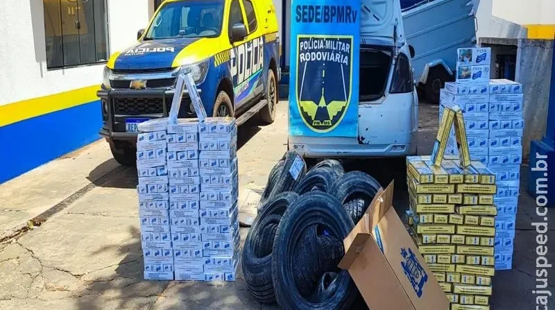 BPMRv apreende pneus e cigarros contrabandeados em Campo Grande