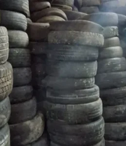 Pneus usados: 12 toneladas coletadas no programa “Penso, Logo Destino”
