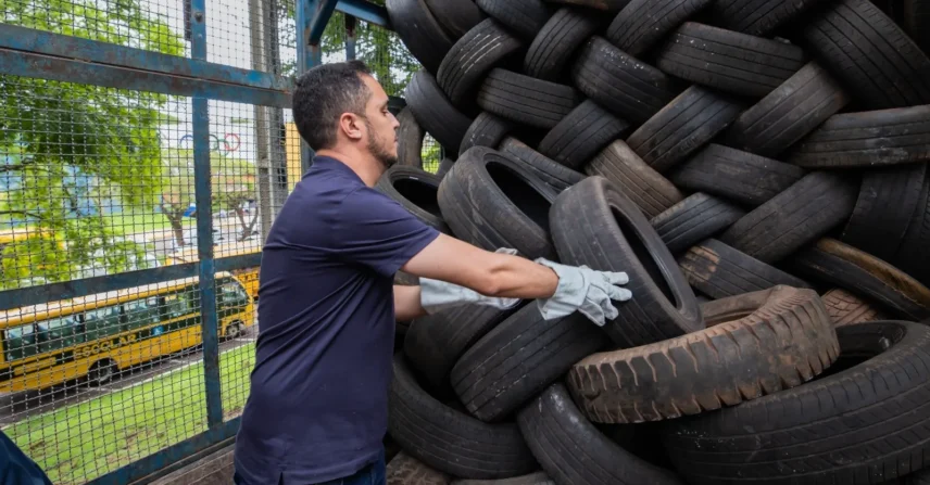 Meio Ambiente e Saúde coletam 2.300 pneus em Apucarana