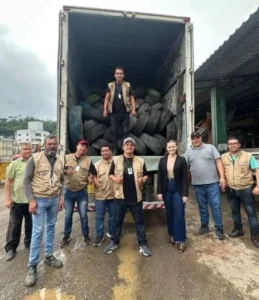 Brusque realiza mutirão para coleta de pneus, lâmpadas e pilhas