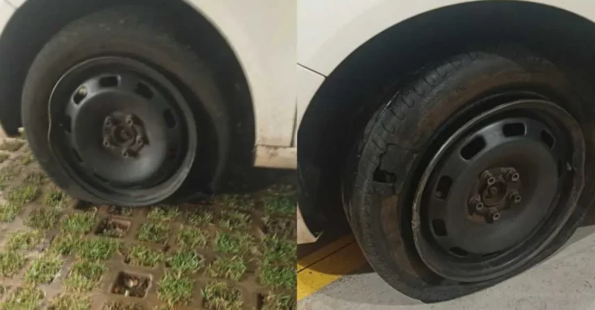Motorista de aplicativo relata perda de pneus em buracos de CG