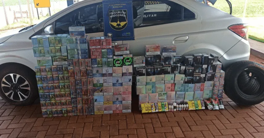 BPMRv apreende cigarros eletrônicos e equipamentos em Maracaju