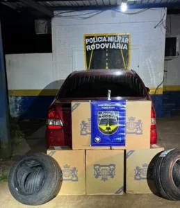 PMR captura pneus e cigarros contrabandeados na MS-164