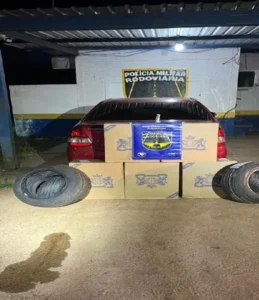 BPMRv apreende cigarros e pneus contrabandeados em fiscalização