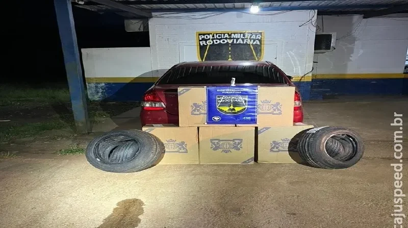 BPMRv apreende cigarros e pneus contrabandeados em fiscalização