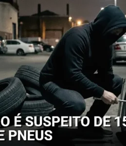 Suspeito de roubo de pneus causa prejuízo de 190 milhões de ienes