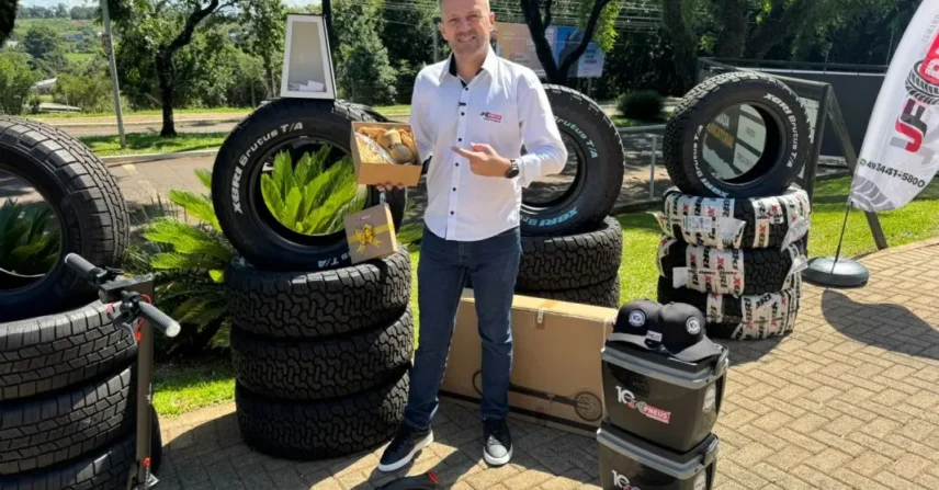 JF Pneus celebra 10 anos com sorteio de patinete elétrico