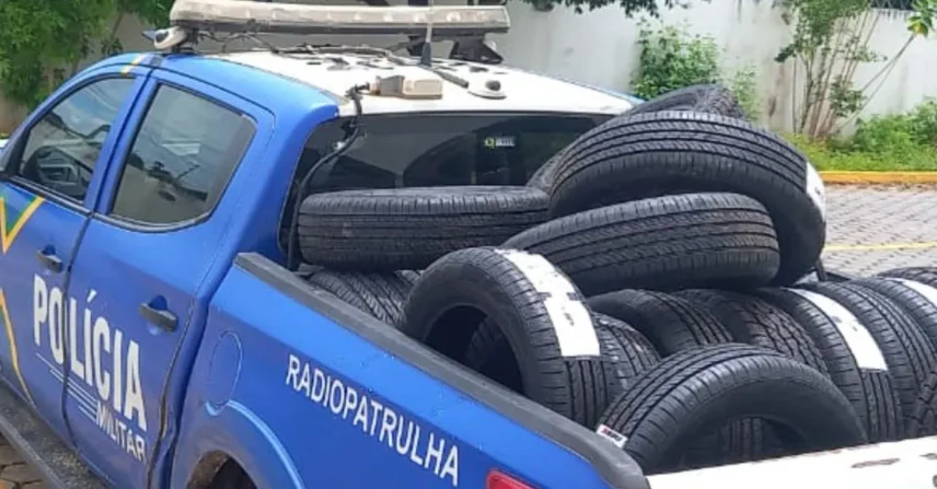 Polícia militar recupera 33 pneus furtados em Ji-Paraná